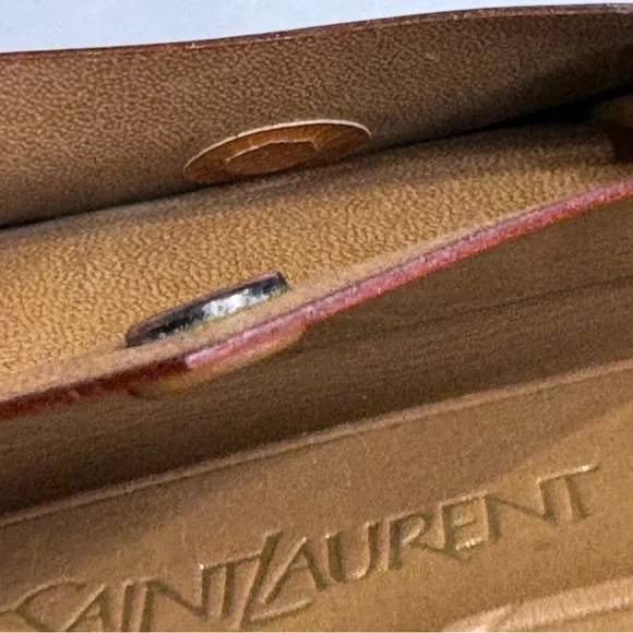 YSL Yves Saint Laurent Monogramme East/West Wallet Leather Brown - Picture 4 of 6